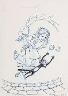 Feroumont - Lot 387 - Le Royaume, illustration au stylo-bille noir et…