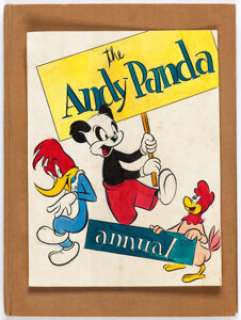 Andy Panda Annual Dummy Book Illustration Original Art and Correspondence Letters Group of 9 (Walter Lantz - | Heritage