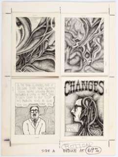 Jeff Jordan Changes Complete 8-Page Story in Printing Layout Form Group of 2 Original Art (San Francisco Comic - | Heritage