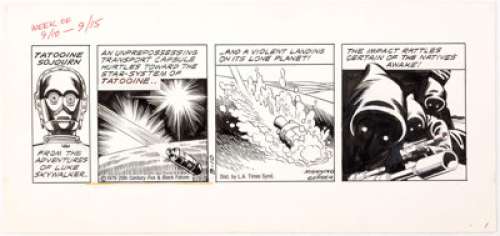 Russ Manning Star Wars Daily Comic Strip Original Art dated 9-10-79 (L. A. Times Syndicate, 1979). This new - | Heritage