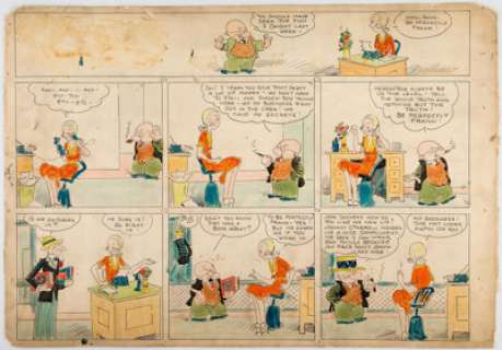 Alfred E. Hayward (attributed) Somebody’s Stenog Sunday Comic Strip Original Art dated 5-24-31 (Ledger - | Heritage