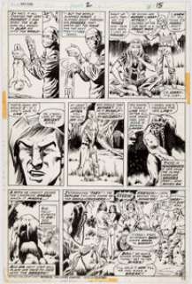 Val Mayerik and Sal Trapani Man-Thing #2 Page 15 Original Art (Marvel, 1974). There’s both humor and horror on - | Heritage