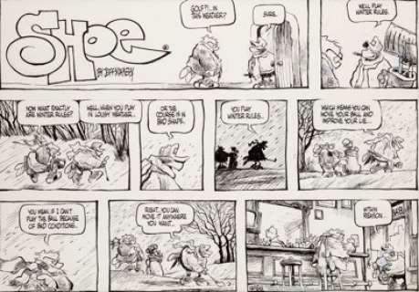 Jeff MacNelly Shoe Sunday Comic Strip Original Art dated 1-15-84 (C.T.N.Y.N.S., 1984).... | Heritage