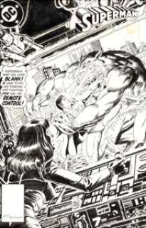 Paris Cullins and Al Williamson Superman #409 Cover Original Art (DC, 1985)....