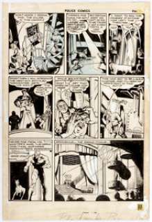 Alex Kotzky Police Comics #13 Story Page 3 Manhunter Original Art (Quality Comics, 1942).... | Heritage