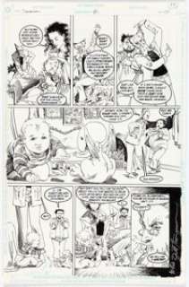 Jill Thompson and Vince Locke Sandman #40 Story Page 17 Daniel, Cain, Abel, and Goldie Original Art (DC/Vertigo, 1... | Heritage