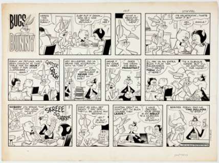 Ralph Heimdahl Bugs Bunny Sunday Comic Strip Original Art and Preliminary Art dated 11-26-67 (NEA, 1967).... (Total: 2 Original Art) | Heritage