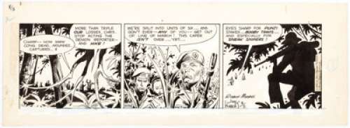 Joe Kubert Tales of the Green Berets Daily Comic Strip Original Art dated 8-5-66 (NEA, 1966).... | Heritage