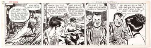 Milton Caniff Steve Canyon Daily Comic strip Original Art dated 10-18-48 (Chicago Sun Times, 1948).... | Heritage