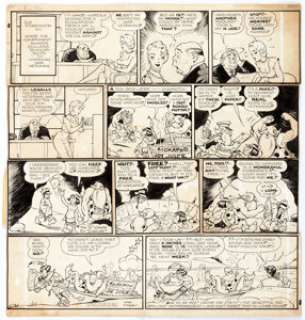 Al Capp and Frank Frazetta Li’l Abner Sunday Comic Strip Original Art dated 8-29-54 (United Feature Syndicate, 195... | Heritage