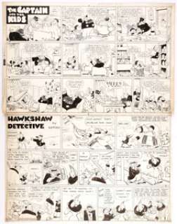 Rudolph Dirks and Gus Mager (as Watso) The Captain and the Kids and Hawkshaw the Detective Conjoined S... | Heritage