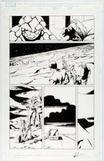 Mike McKone and Kris Justice Fantastic Four V3#538 Story Page 3 Thor‘s Hammer Original Art (Marvel, 2006)....