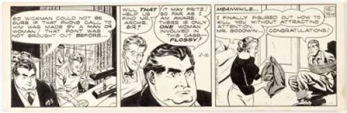 Mike Roy Nero Wolfe Daily Comic Strip Original Art dated 2-16-57 (Columbia Features, 1957).... | Heritage