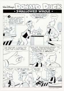 William Van Horn Donald Duck and Co #2015-35 Complete 10-Page Story "Swallowed Whole" Original Art (Egmont, -