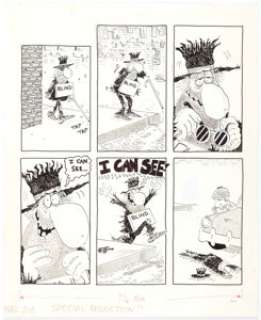 Don "Duck" Edwing MAD Magazine #216: "An Eye-Popping Scene on a Corner" Complete 1-Page Story Original Art (EC Com... | Heritage