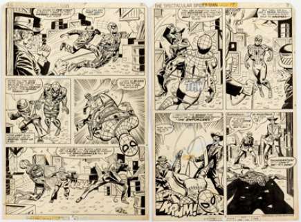 Mike Esposito and Sal Buscema The Spectacular Spider-Man #19 Partial Story Original Art Group of 2 (Marvel Comics,... (Total: 2 Original Art) | Heritage
