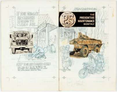 Will Eisner PS The Preventive Maintenance Monthly #214 Wraparound Cover Preliminary Artwork Original Art (Dept. of... | Heritage