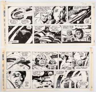Dan Barry Flash Gordon Sunday Comic Strips Original Art Group of 2 (King Features Syndicate, 1990).... (Total: 2 Original Art) | Heritage