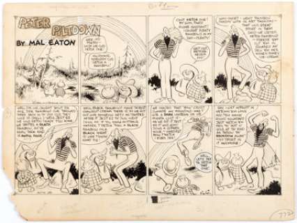 Mal Eaton Peter Piltdown Sunday Comic Strip Original Art Group of 6 (New York Tribune, 1944-46).... (Total: 6 Items)