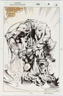 Geof Isherwood Namor, the Sub-Mariner #62 Splash Page 4 Original Art (Marvel, 1995).... | Heritage