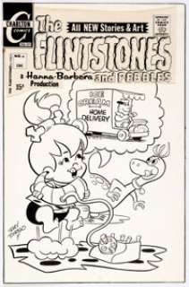 Ray Dirgo The Flintstones #6 Cover Original Art (Charlton, 1971).... | Heritage