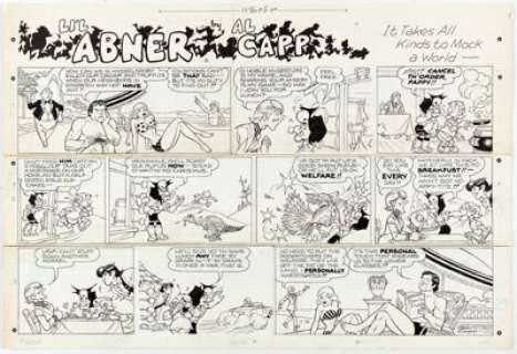 Al Capp Studio Li’l Abner Sunday Comic Strip Original Art dated 11-18 (Chicago Tribune, c. 1973?).... | Heritage