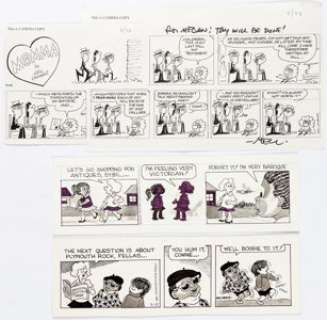  - Morrie Turner, Mell Lazarus, and Others - Comic Strip Original Art Group of 4 (1973-1996).... (Total: 4 Original Art)