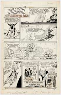 Curt Swan and Tex Blaisdell Hostess Twinkies Ad Complete 1-Page Story "A Flash in the Dam" Original Art (DC, 1980)... | Heritage