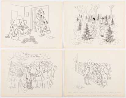 Cy Olson - Single Panel Gag Comic Strips Original Art Group of 125 (c. 1960s). ... (Total: 125 Original Art) | Heritage
