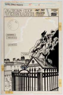 Mark Texeira and Harry Candelario Marvel Comics Presents #65 Splash Page 1 Original Art (Marvel, 1990).... | Heritage