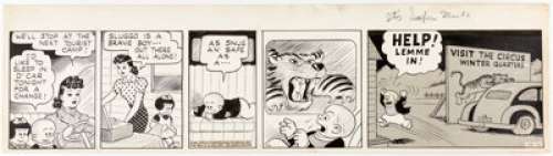 Ernie Bushmiller Nancy Daily Comic Strip Original Art dated 1-24-41 (United Feature Syndicate, 1941). ... | Heritage