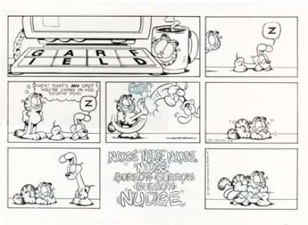 Jim Davis Garfield Sunday Comic Strip Original Art dated 2-6-94 (United Feature Syndicate, 1994).... | Heritage
