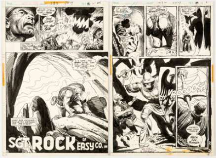 Ric Estrada and Joe Kubert Our Army at War #282 Story Pages 2 and 4 Original Art (DC Comics, 1975). ... (Total: 2 Original Art) | Heritage