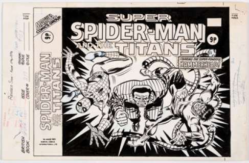 Larry Lieber and Frank Giacoia Super Spider-Man #217 Cover Original Art (Marvel UK, 1977).... | Heritage