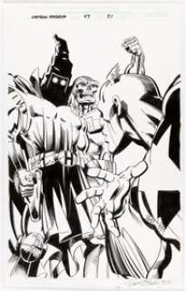  - Dan Jurgens and Bob Layton Captain America #47 Avengers Story Page 21 Original Art (Marvel Comics, 2001). ...