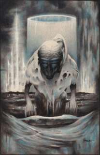 - Stephen Fabian The Dream of X: "The Watcher of the North East" Painting Original Art (Donald M. Grant, 1977)...