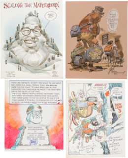 Bill Gaines 1987 MAD Trip Book - Switzerland - With Art and Letters from the Usual Gang of Idiots Group of 17 Draw... (Total: 8 Original Art) | Heritage