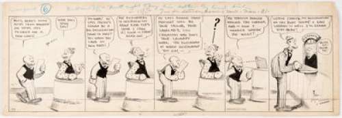 Bud Fisher Mutt and Jeff Daily Comic Strip Original Art dated 4-28-23 (H. C. Fisher, 1923).... | Heritage