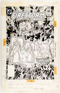 Pat Broderick and Dick Giordano The Fury of Firestorm #18 Cover Original Art (DC, 1983)....