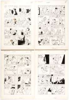 Art Saaf Roger Dodger #5 Story Pages Original Art Group of 4 (Standard Comics/Pines, 1952).... (Total: 4 Original Art) | Heritage