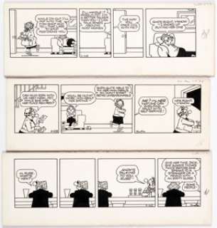 Reg Smythe Andy Capp Daily Comic Strip Original Art Group of 3 (Creator‘s Syndicate, 1989-91). ... (Total: 3 Original Art)