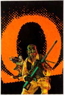 Michael Herring Omega Book #1 "War Machine" Paperback Novel Cover Painting Original Art (Harlequin -