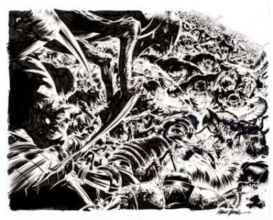 Steve Epting, Rick Magyar, and Mike Perkins Fantastic Four #587 Double Splash Page 27-28 Original Art (Marvel, - | Heritage