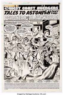 Al Milgrom and Mike Machlan West Coast Avengers #34 Splash Page 1 Original Art (Marvel, 1988). Hawkeye, Wonder - | Heritage