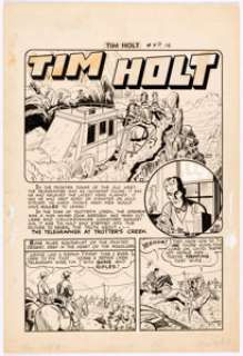 Frank Bolle Tim Holt #4 Complete 7-page Story "The Telegrapher at Trotter’s Creek" Original Art - | Heritage