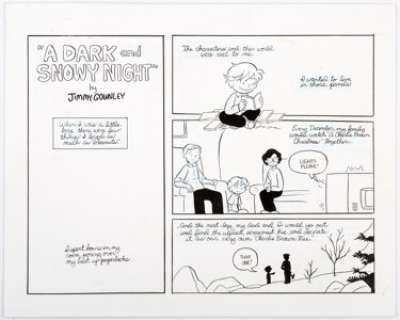 Jim Gownley Peanuts: A Tribute to Charles M. Schulz "A Dark and Snowy Night" Complete 10 Page Story and - | Heritage