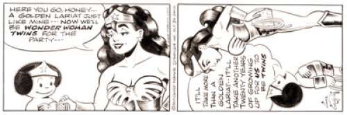 Guy Gilchrist Nancy Daily Comic Strip Wonder Woman Original Art dated 10-30-10 (United Feature Syndicate, 2010). -