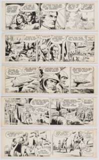 Dan Barry and Bob Fujitani Flash Gordon Daily Comic Strip Original Art Group of 5 (King Features Syndicate, 1980). - | Heritage