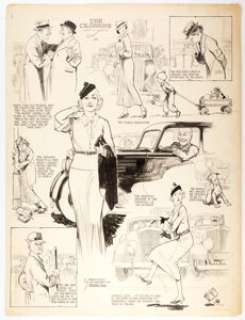 Norman Lynd Vignettes of Life "The Crossing" Sunday Comic Strip Original Art (Ledger Syndicate, 1933).  - | Heritage