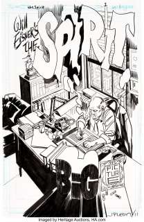 John Paul Leon The Spirit #16 Page 1 Original Art (DC, 2011). Fantastic title page for the story "The Big - | Heritage